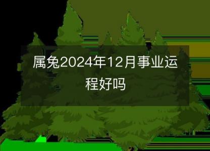 属兔2024年12月事业运程好吗