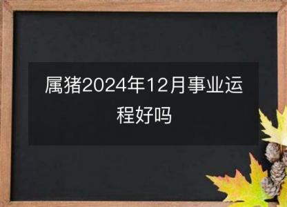 属猪2024年12月事业运程好吗