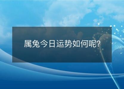 属兔今日运势如何呢？