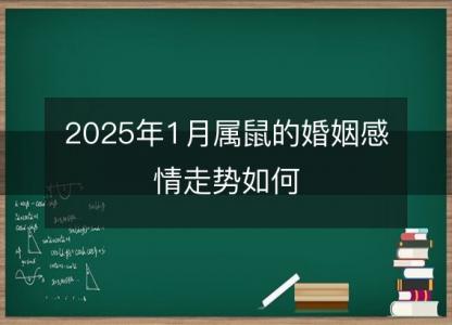 2025年1月属鼠的婚姻感情走势如何