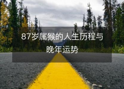 87岁属猴的人生历程与晚年运势