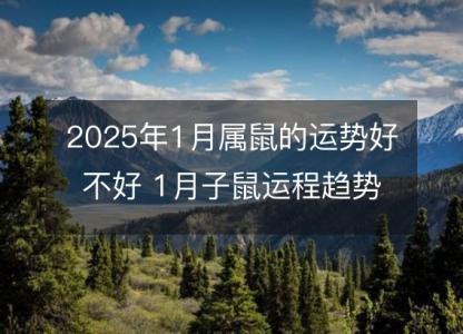 2025年1月属鼠的运势好不好 1月子鼠运程趋势解说