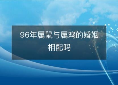 96年属鼠与属鸡的婚姻相配吗