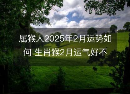 属猴人2025年2月运势如何 生肖猴2月运气好不好