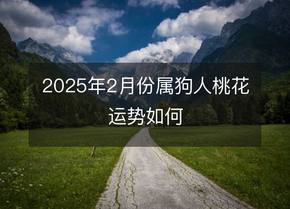 2025年2月份属狗人桃花运势如何