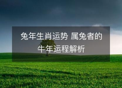 兔年生肖运势 属兔者的牛年运程解析