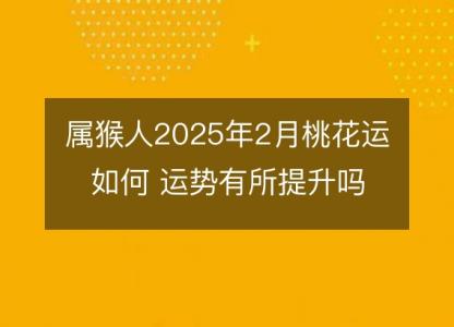 属猴人2025年2月桃花运如何 运势有所提升吗