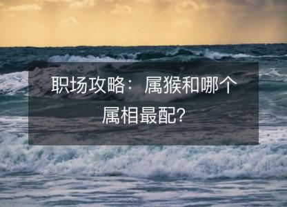 职场攻略：属猴和哪个属相最配？