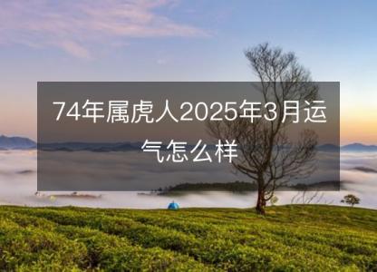 74年属虎人2025年3月运气怎么样