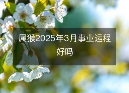 属猴2025年3月事业运程好吗