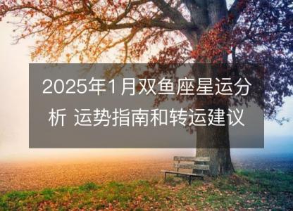 2025年1月双鱼座星运分析 运势指南和转运建议