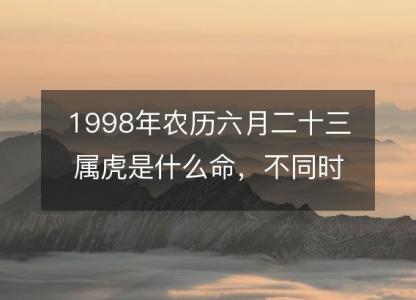 1998年农历六月<font color='red'>二十三</font>属虎是什么命，不同时辰八字五行查询