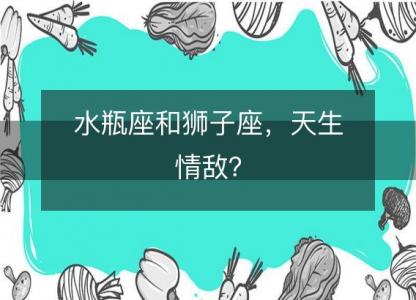 水瓶座和狮子座，天生情敌？