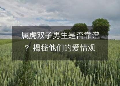 属虎双子男生是否靠谱？揭秘他们的爱情观