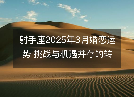 射手座2025年3月婚恋运势 挑战与机遇并存的转折点